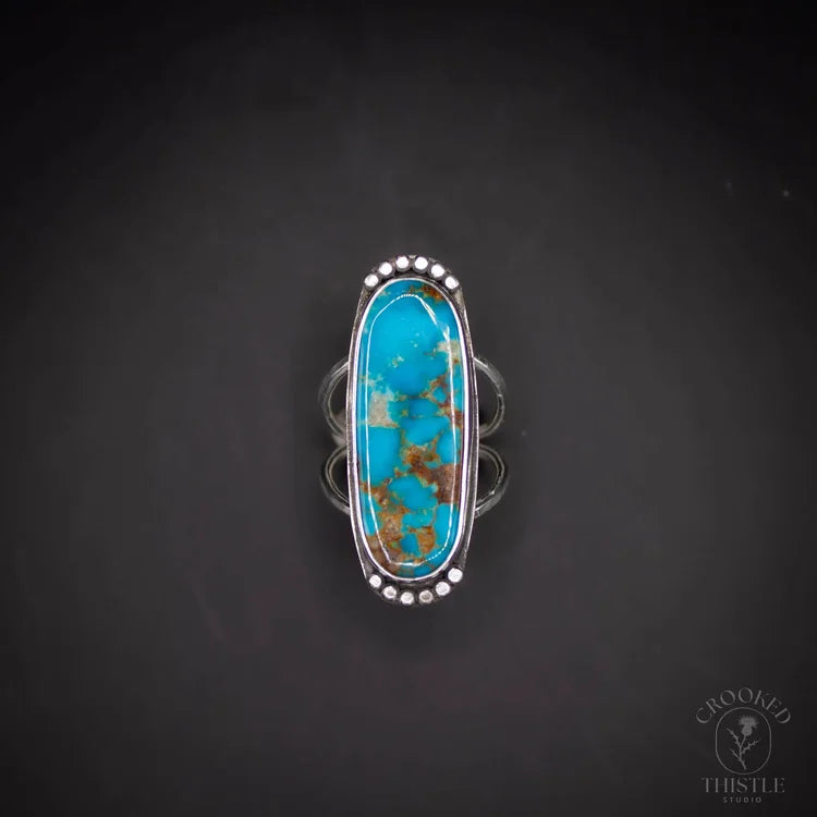 Crooked Thistle Vintage Turquoise Ring Size 7