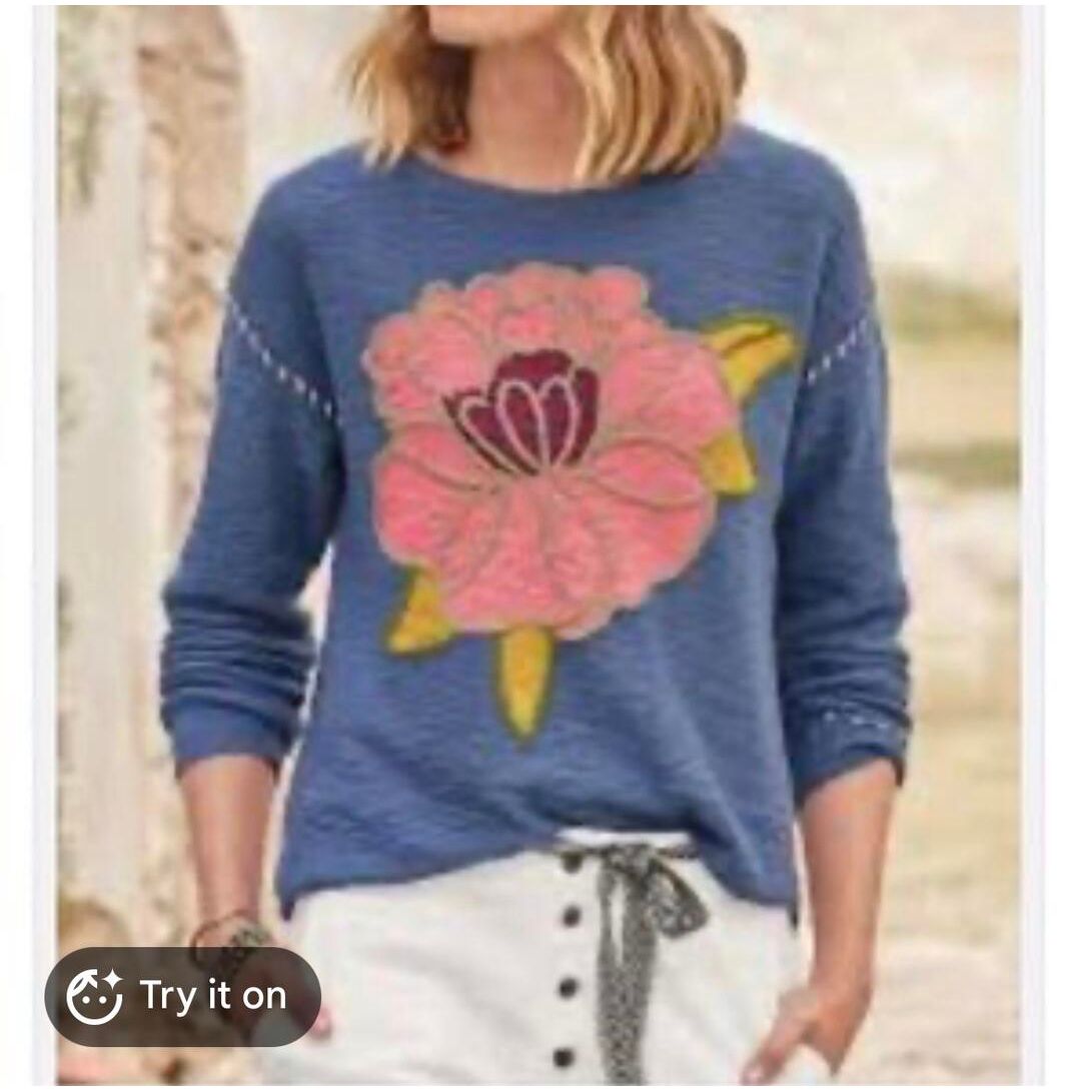 Sundance Blue Rose Sweater