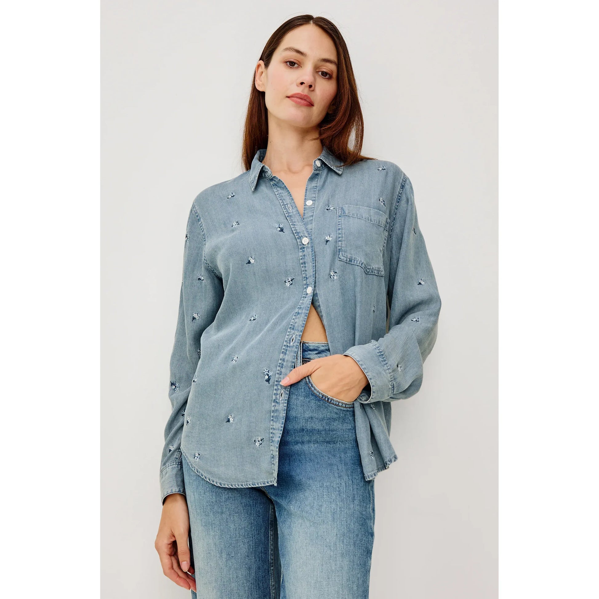 Rails Ingrid Shirt in Blue Blossoms 