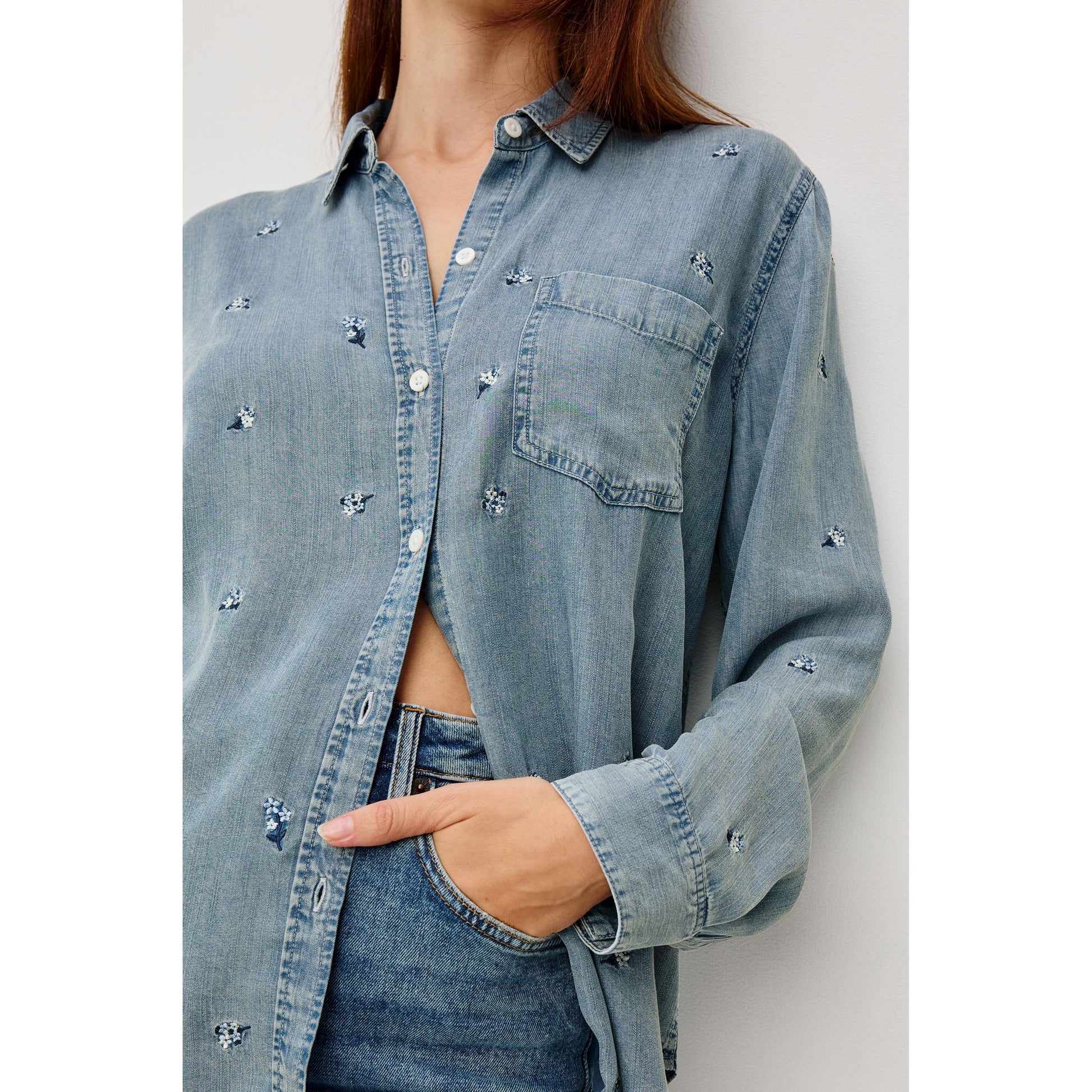 Rails Ingrid Shirt in Blue Blossoms 