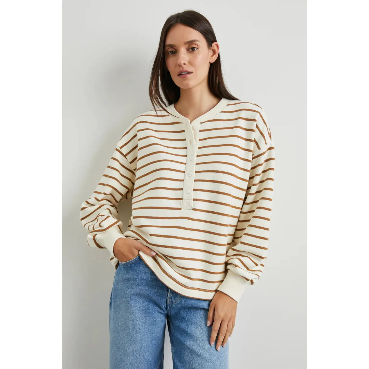 Rails Joan Sweatshirt in Carmel Stripe