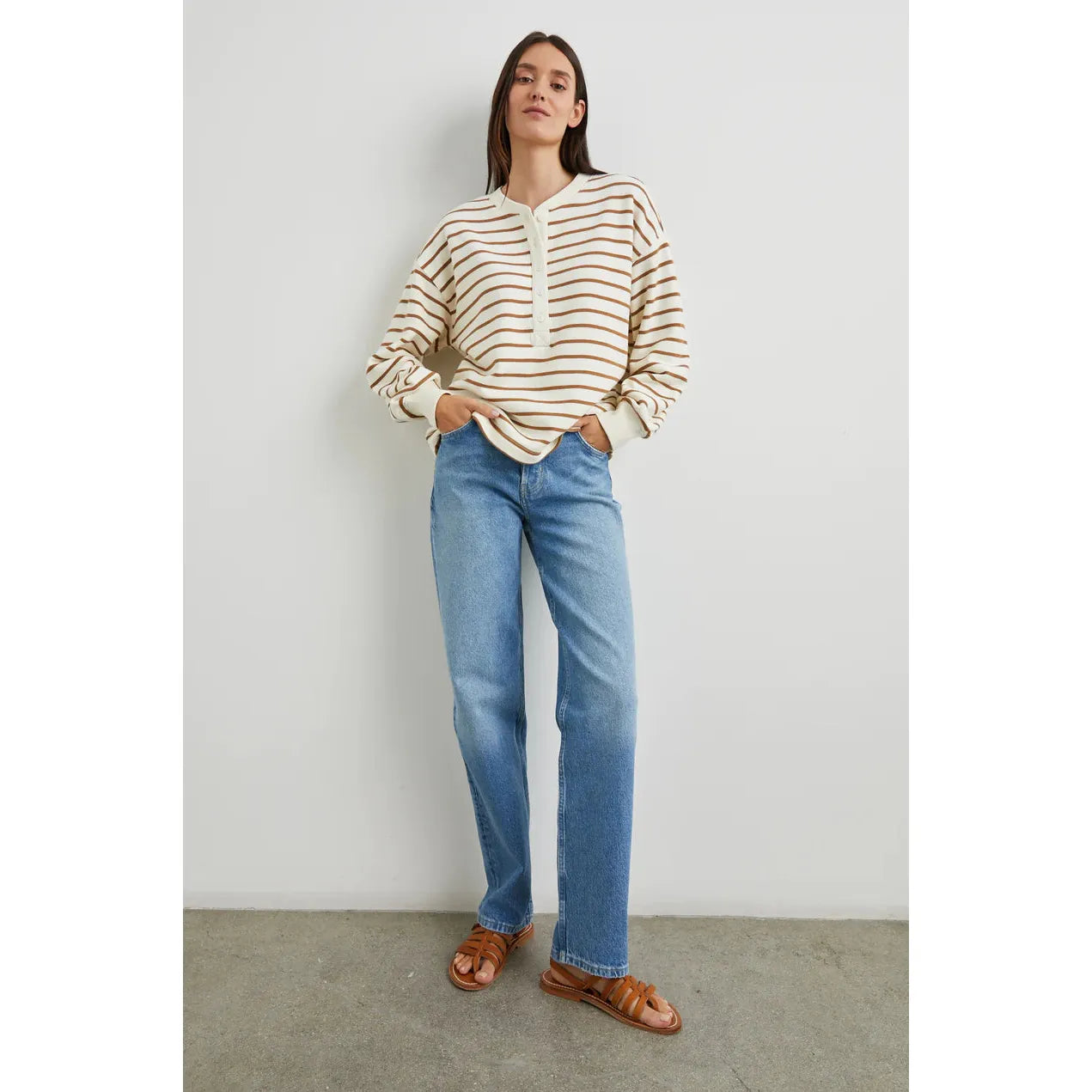 Rails Joan Sweatshirt in Carmel Stripe