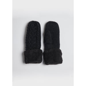 Hat Attack Flurry Lined Mittens In Black