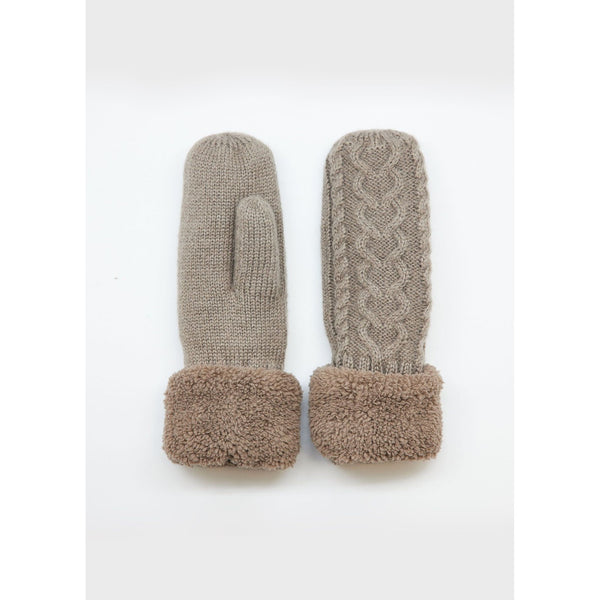 Hat Attack Flurry Lined Mittens in Taupe
