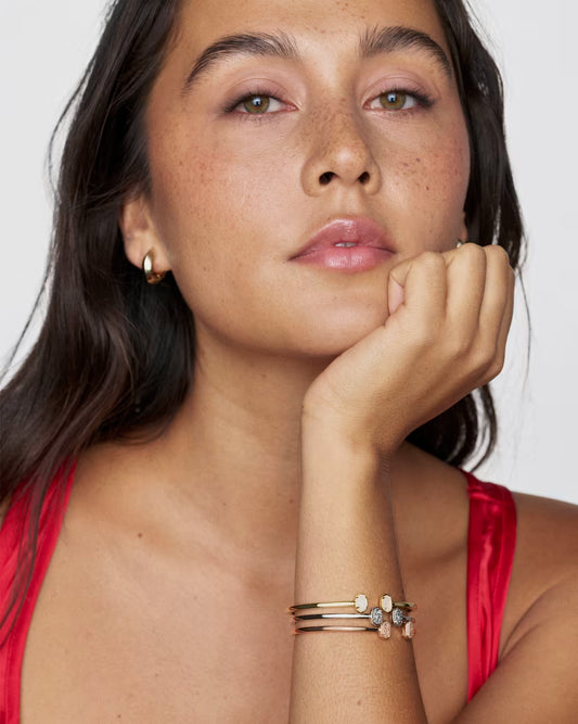 Kendra Scott Emilie Cuff Bracelet in Gold Iridescent Drusy