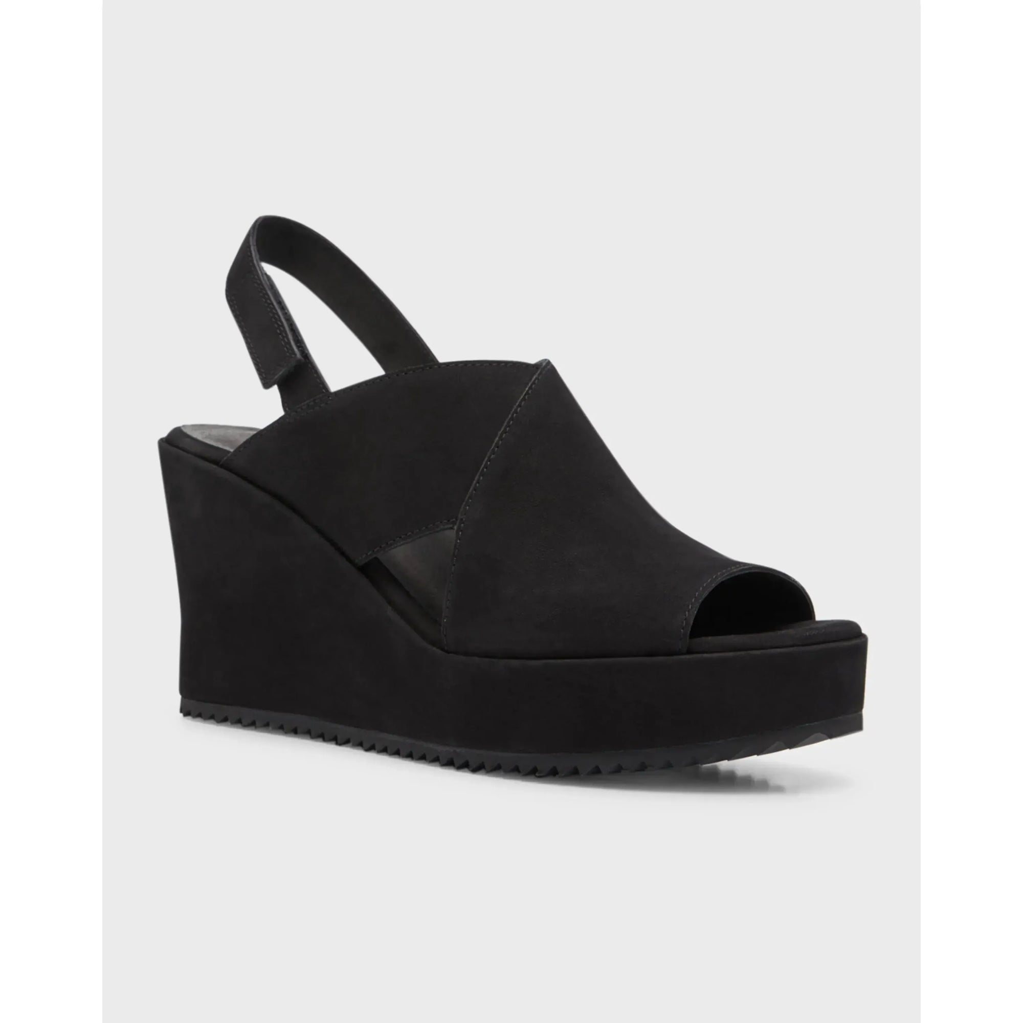 Eileen Fisher Lewis Suede Wedge Slingback Sandals