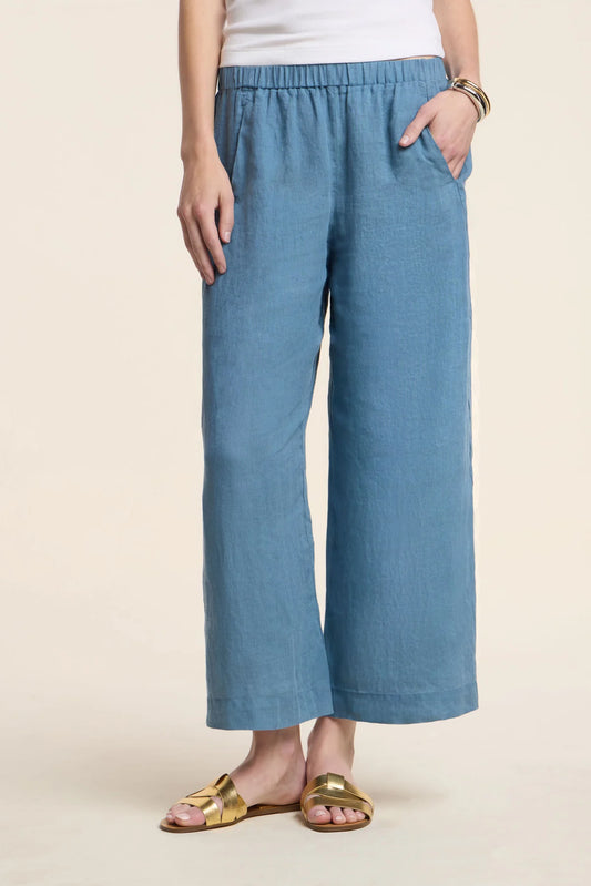 Velvet by Graham & Spencer Lola Linen Pant in Hailstone