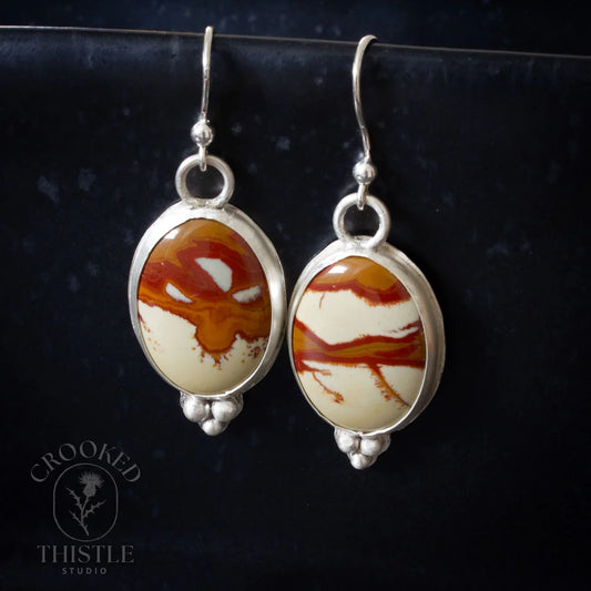 Crooked Thistle Owyhee Picture Jasper Earrings