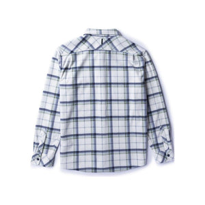 VISSLA Eco-Zy Long Sleeve Polar Flannel in Vintage White