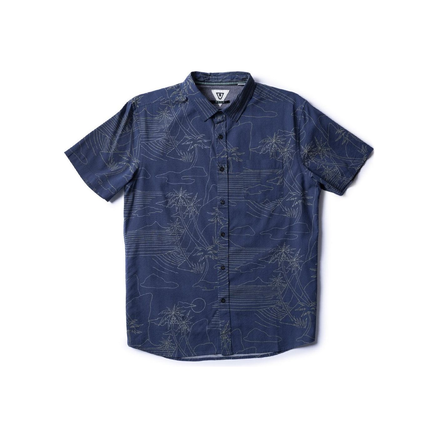 VISSLA Cliffs Eco SS Shirt in Naval