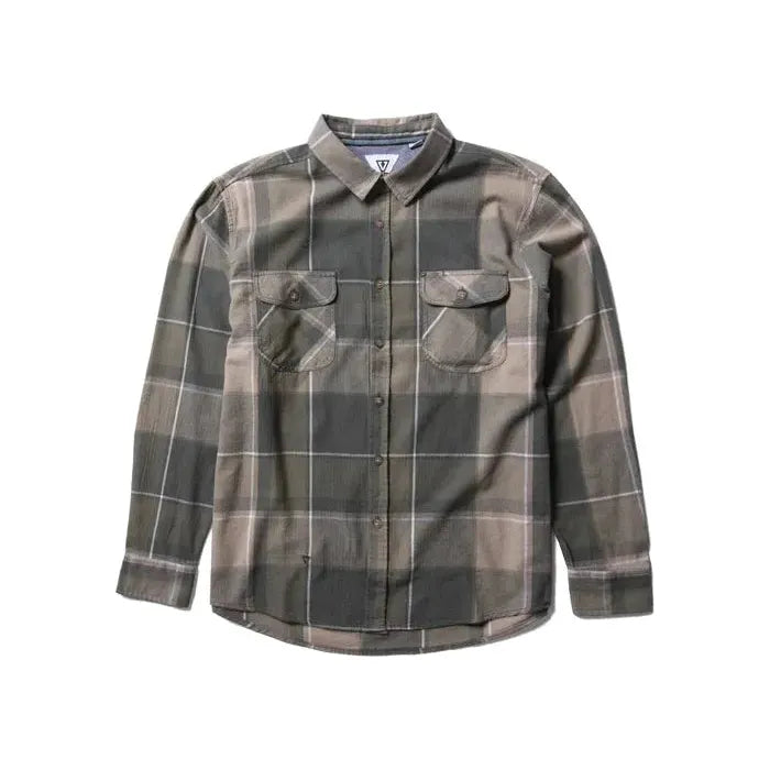 VISSLA Central Coast Eco LS Flannel in Vintage Green