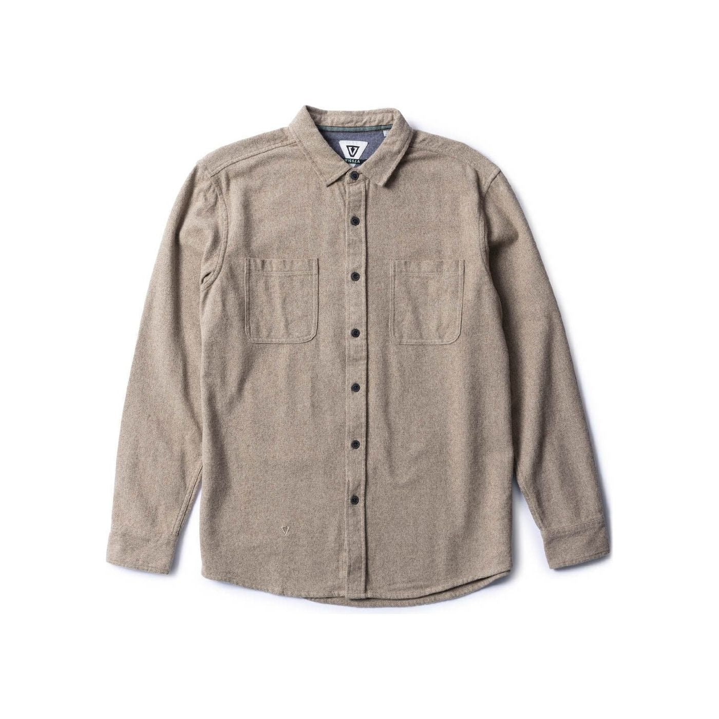 VISSLA Shaper Eco Long Sleeve Flannel in Dark Sand