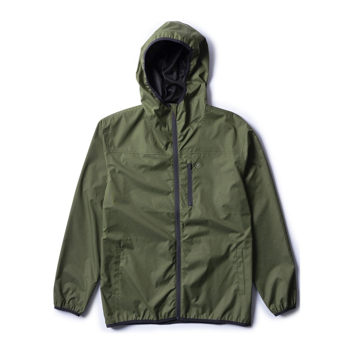 VISSLA Offshore Eco Windbreaker in Dark Olive