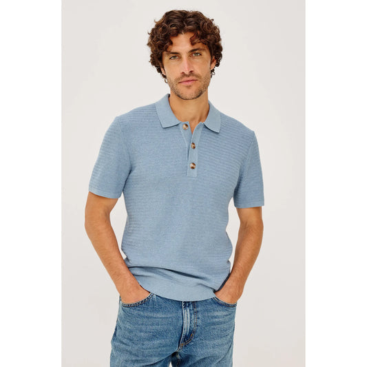 Rails Nathan Polo Shirt in Blue Sky Heather