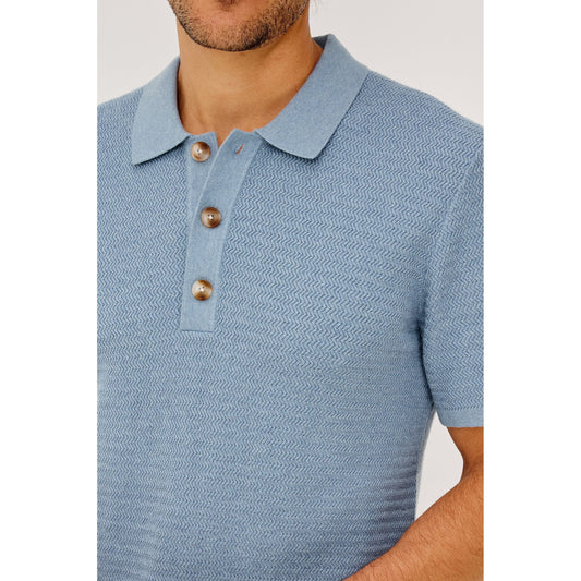 Rails Nathan Polo Shirt in Blue Sky Heather