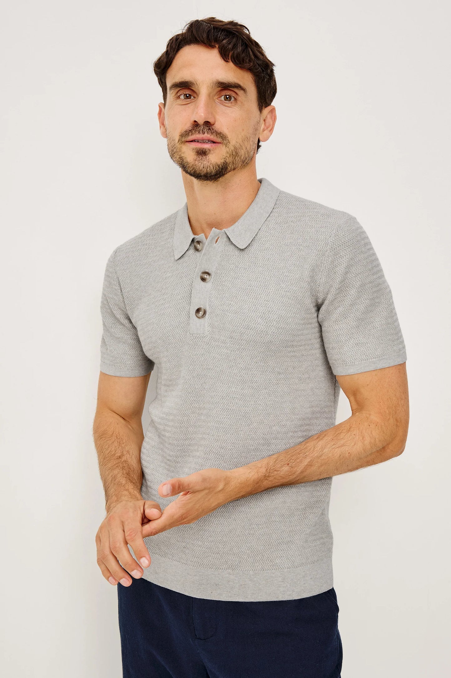 Rails Nathan Polo Shirt in Heather Grey