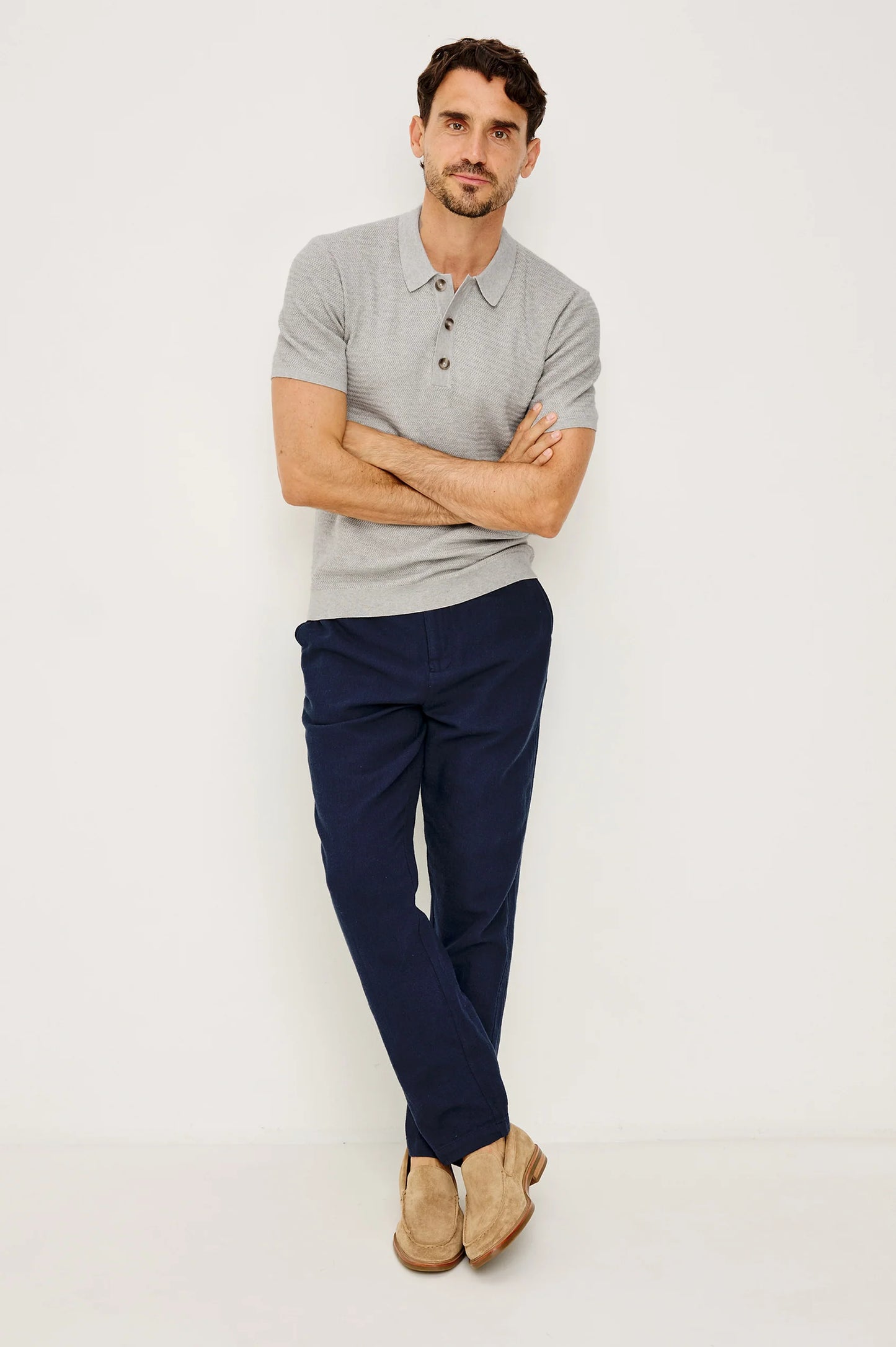 Rails Nathan Polo Shirt in Heather Grey