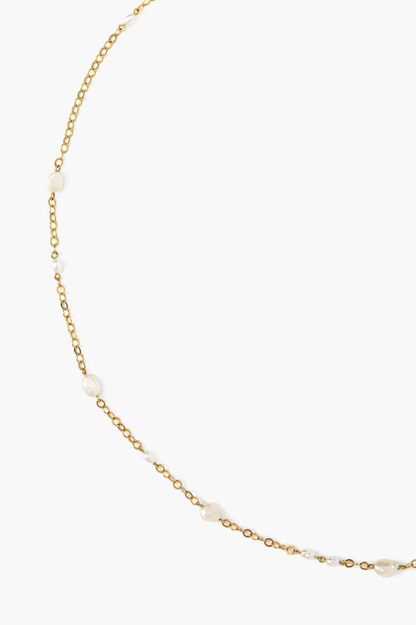 Chan Luu Free-Form Pearl Necklace White