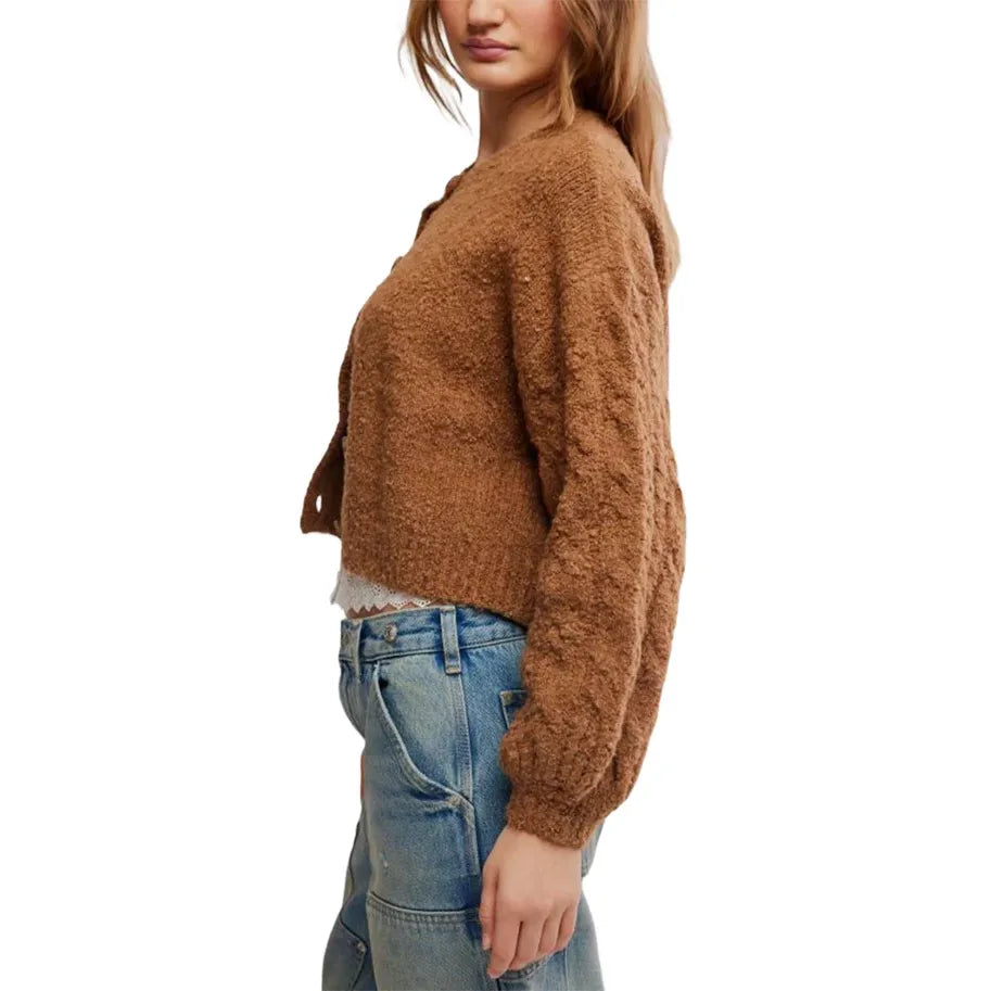 Free People Thistle Cardigan in Macademia
