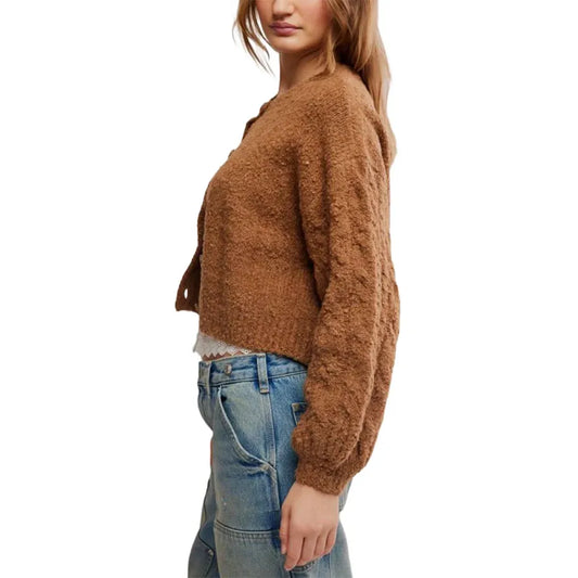 Free People Thistle Cardigan in Macademia