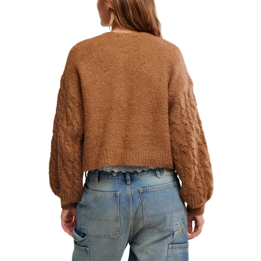 Free People Thistle Cardigan in Macademia