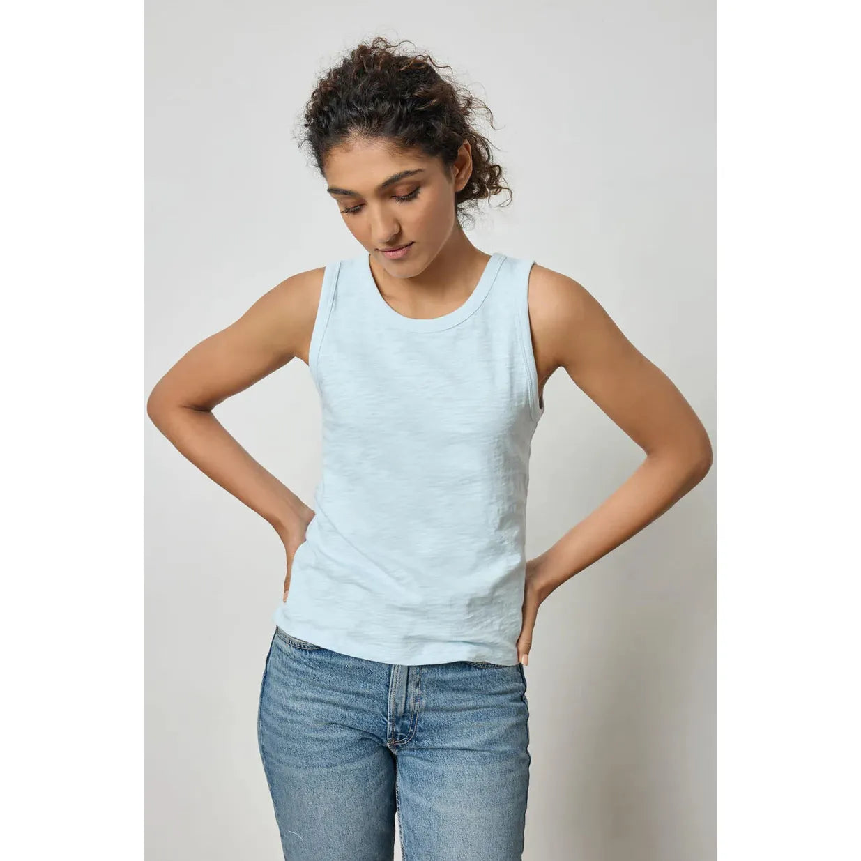 Lilla P Back Seam Tank in Spa