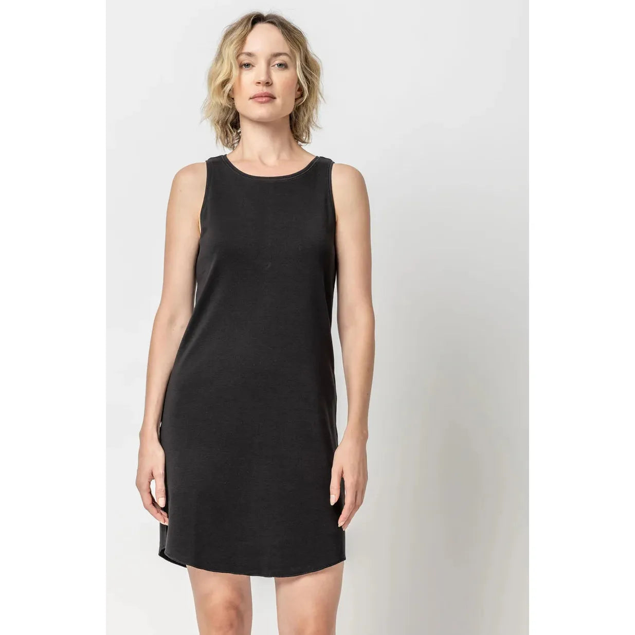 Lilla P High Neck Dress in Black