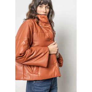 Lilla P Channel Quilted Jacket in Cognac