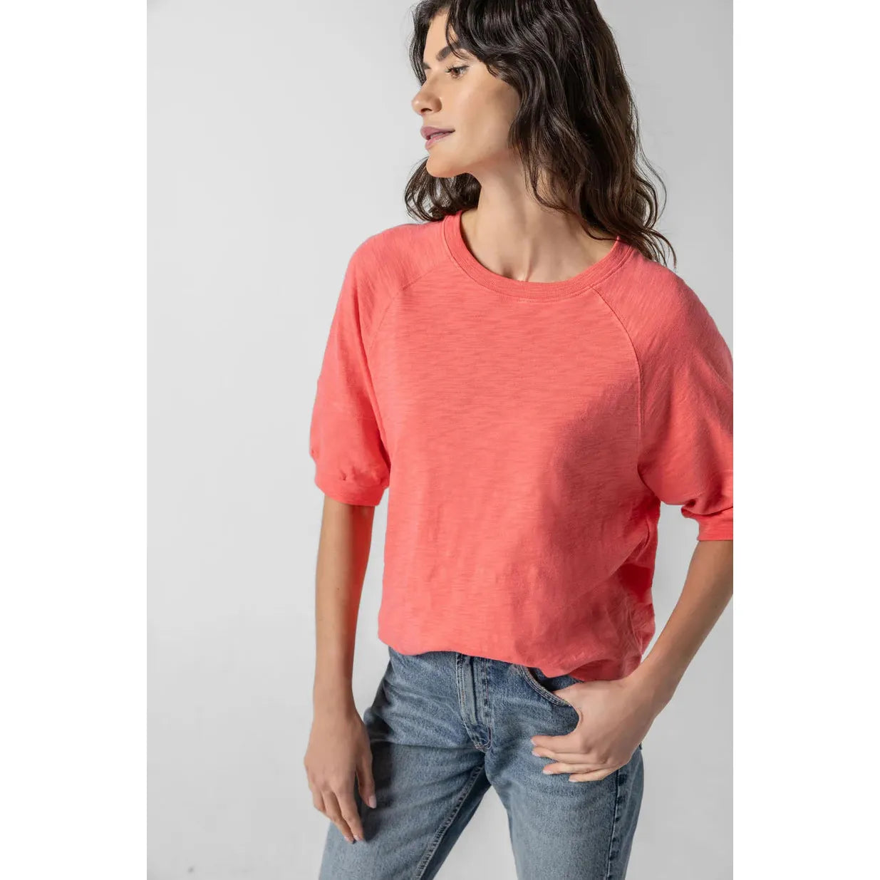 Lilla P Raglan Sweatshirt Tee in Reef