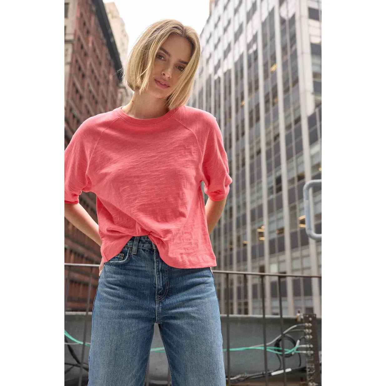 Lilla P Raglan Sweatshirt Tee in Reef