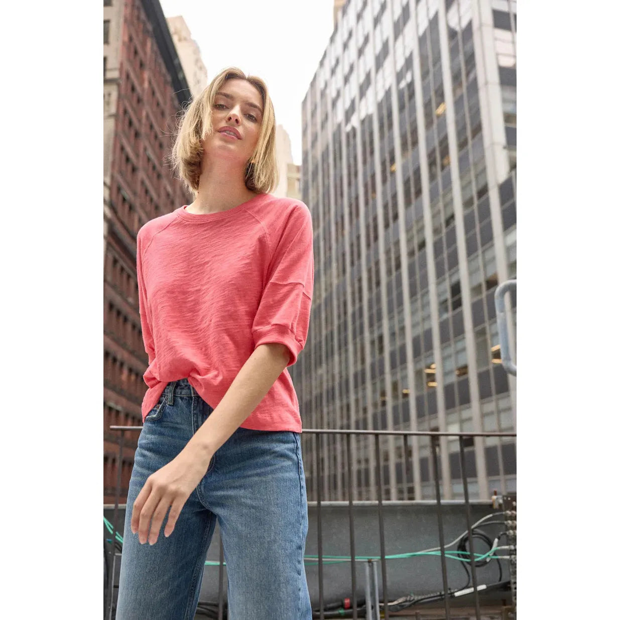 Lilla P Raglan Sweatshirt Tee in Reef