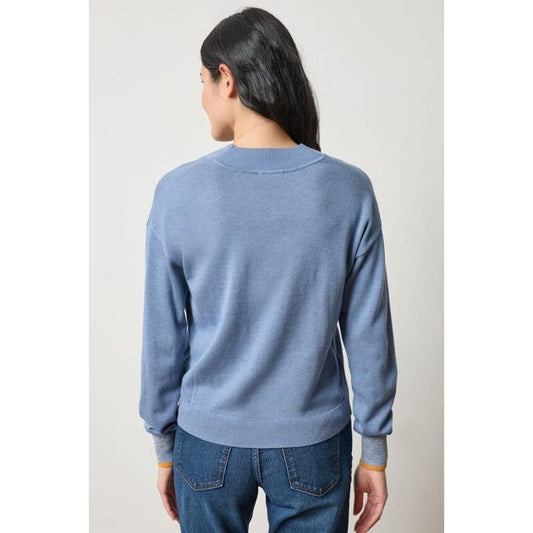 Lilla P V Neck Pullover Sweater in Bluebell