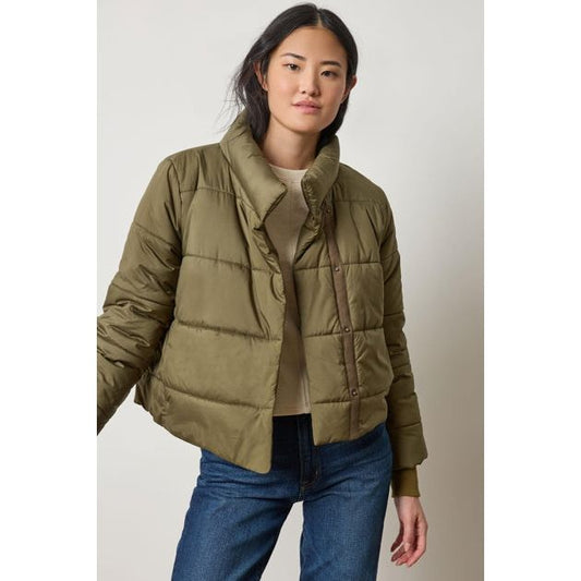 Lilla P Knit Cuff Jacket in Evergreen