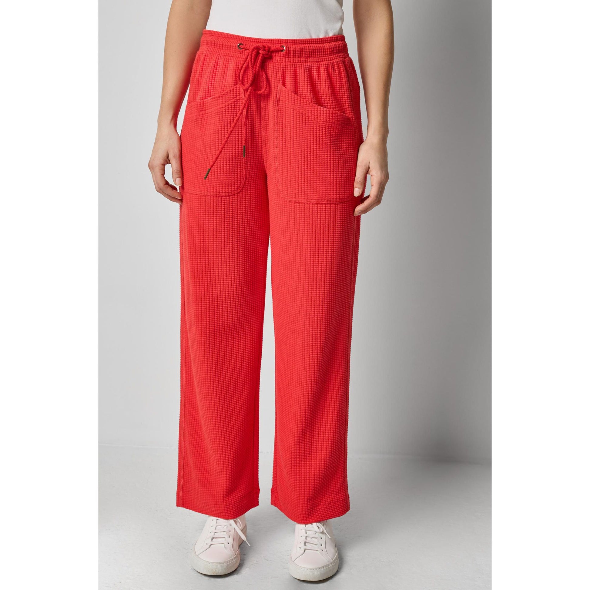 Lilla P Patch Pocket Straight Leg Pant in Fiesta
