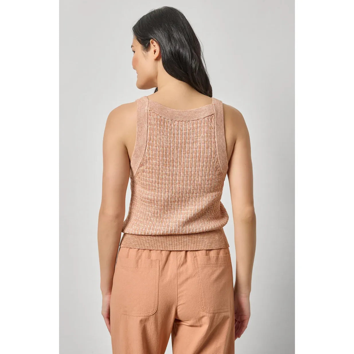 Lilla P Mini Cable Knit Tank in Coppertone