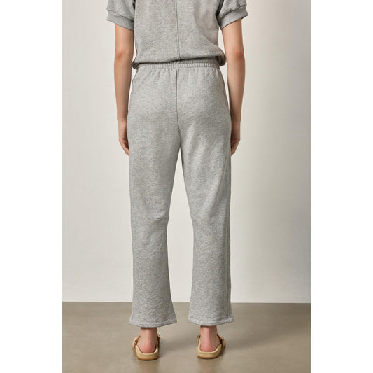 Lilla P Side Panel Terry Pant in Heather Grey