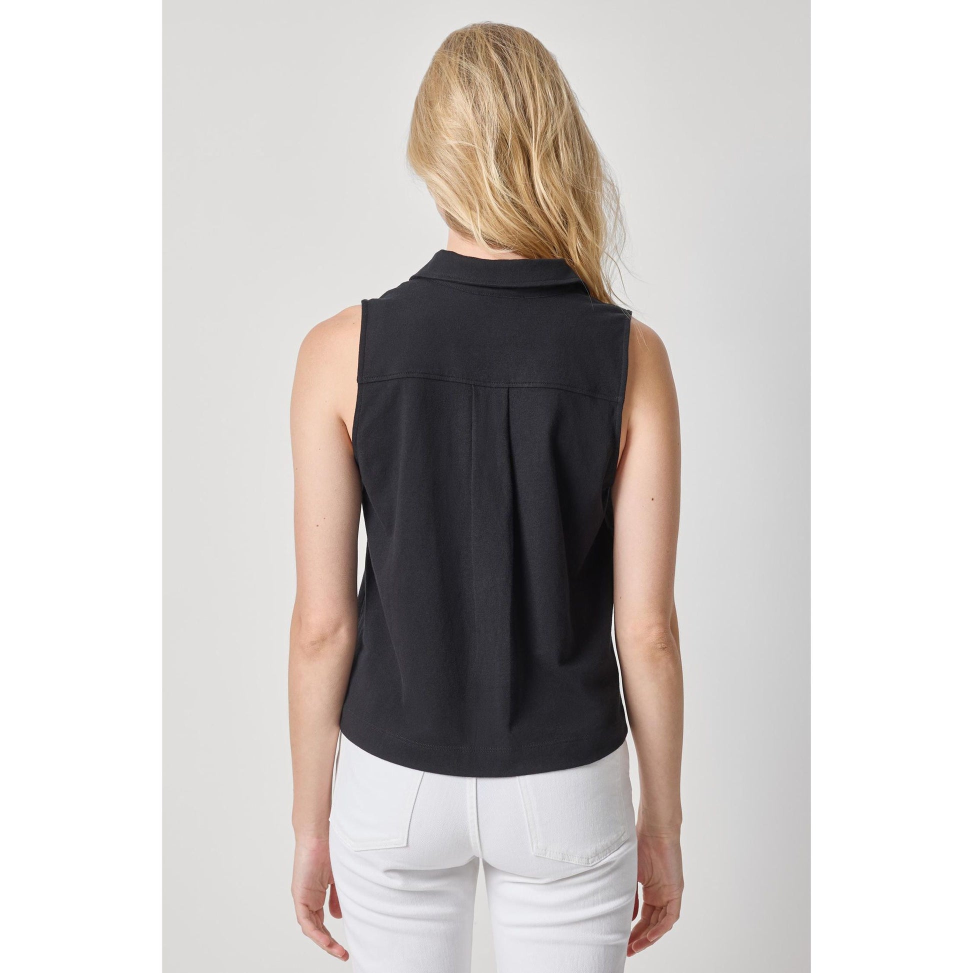 Lilla P Organic Sleeveless Top in Black 