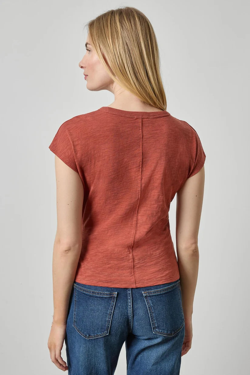 Lilla P Tie Front Tee in Henna PA3516