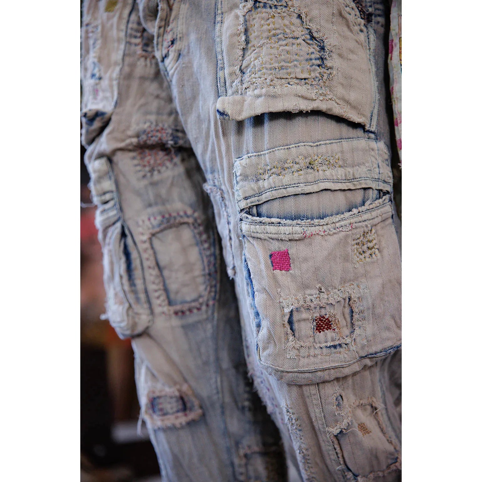 Magnolia Pearl Quilted Tatum Cargo Pants in Washed Indigo 819