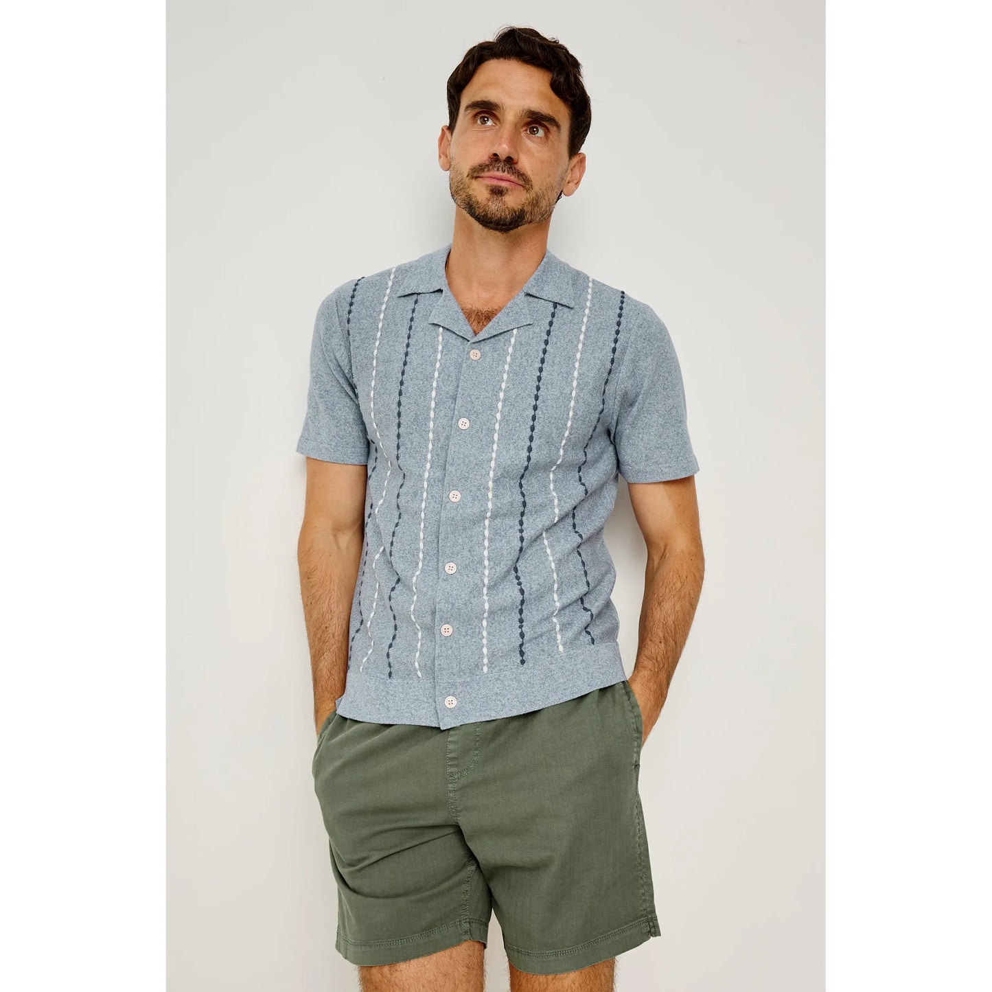 Rails Richie Shirt in Navy White Sky 