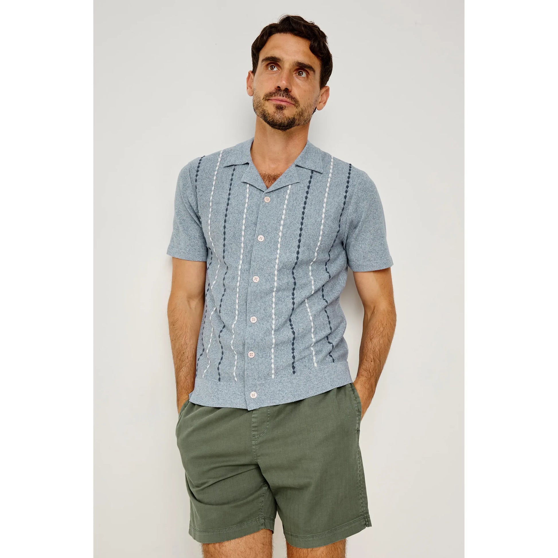 Rails Richie Shirt in Navy White Sky 