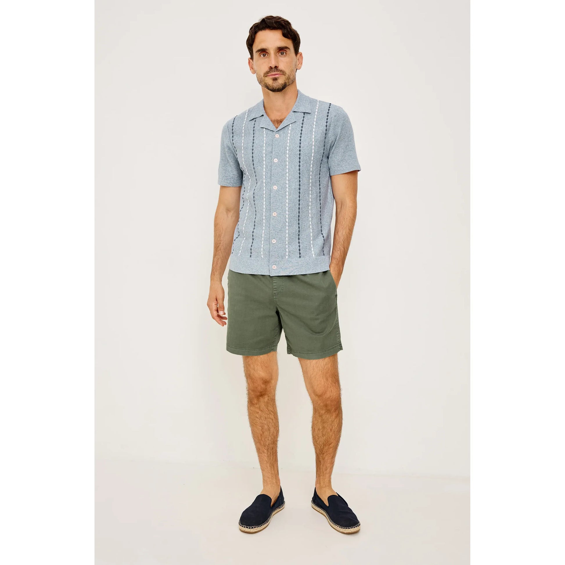 Rails Richie Shirt in Navy White Sky 