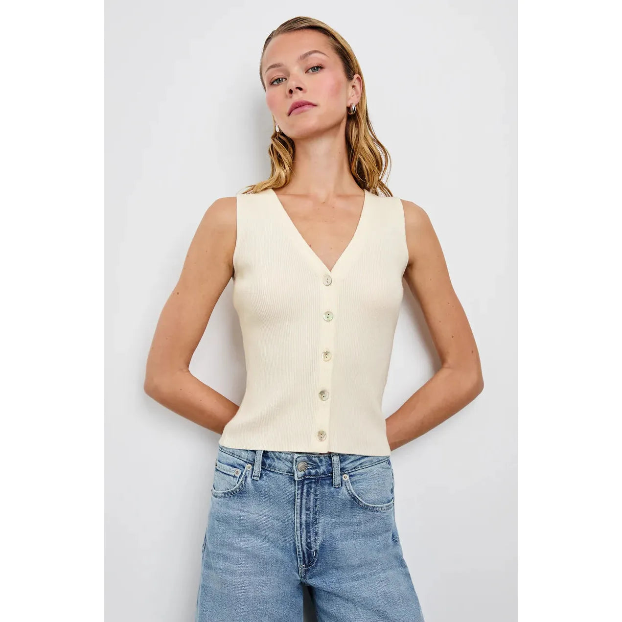 Rails Rosa Vest in Ivory