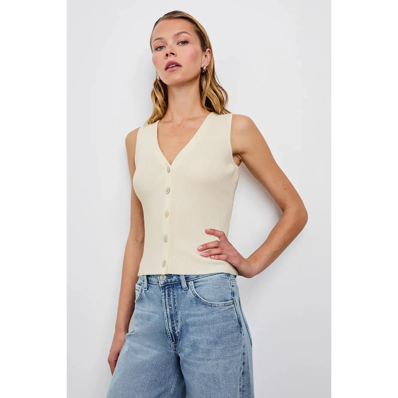 Rails Rosa Vest in Ivory