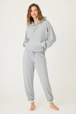 PJ Salvage Peachy Party Courtside Grey Lounge Set