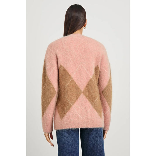Rails Runi Cardigan in Pastel Argyle in XS