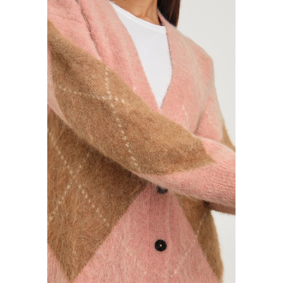 Rails Runi Cardigan in Pastel Argyle in XS
