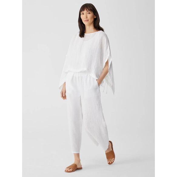 Eileen Fisher Linen Gauze Poncho