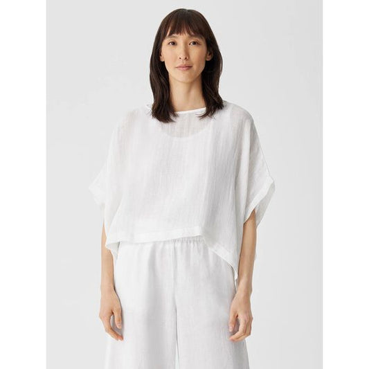 Eileen Fisher Linen Gauze Poncho