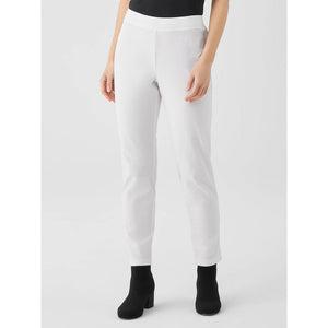 Eileen Fisher Stretch Crepe Pant in White